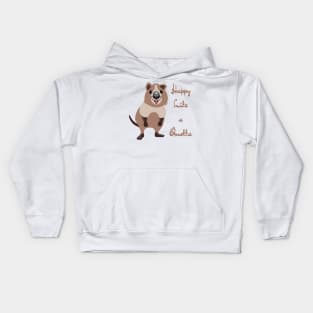 Happy like a quokka Kids Hoodie